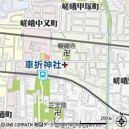 京都府京都市右京区嵯峨苅分町周辺の地図