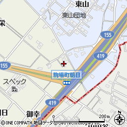 愛知県豊田市駒場町御幸周辺の地図