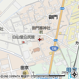 静岡県伊豆の国市御門33周辺の地図