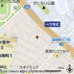築地町3丁目33酒井パーキング☆アキッパ駐車場周辺の地図