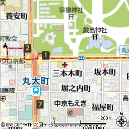 京都府京都市中京区三本木町周辺の地図