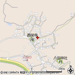 滋賀県甲賀市水口町八田周辺の地図