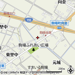 愛知県豊田市駒場町五才田周辺の地図