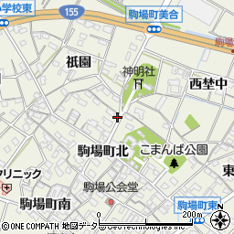愛知県豊田市駒場町北73周辺の地図