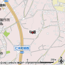 愛知県岡崎市仁木町（年重）周辺の地図