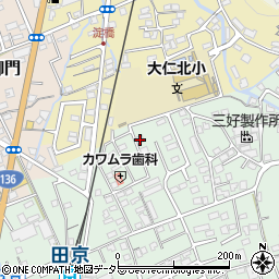 静岡県伊豆の国市田京705周辺の地図