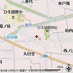 京都府亀岡市稗田野町佐伯大日堂11周辺の地図