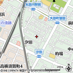 愛知県東海市大田町蟹田78周辺の地図