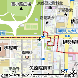 京都府京都市中京区石屋町周辺の地図