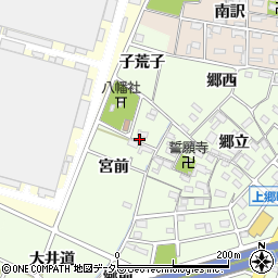 愛知県豊田市上郷町宮前周辺の地図