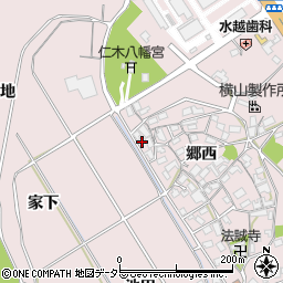 愛知県岡崎市仁木町郷西63周辺の地図