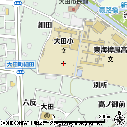 愛知県東海市大田町張本周辺の地図