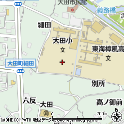 愛知県東海市大田町（張本）周辺の地図