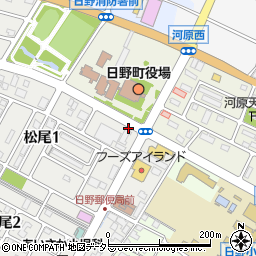 日野町役場　早期療育施設・くれよん周辺の地図