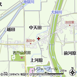 京都府亀岡市吉川町吉田中天田周辺の地図