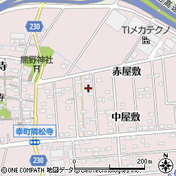 愛知県豊田市幸町赤屋敷周辺の地図