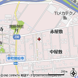 愛知県豊田市幸町（赤屋敷）周辺の地図
