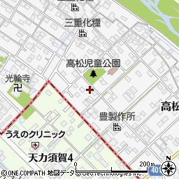 三重県三重郡川越町高松376周辺の地図