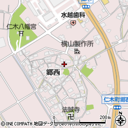 愛知県岡崎市仁木町郷西74周辺の地図
