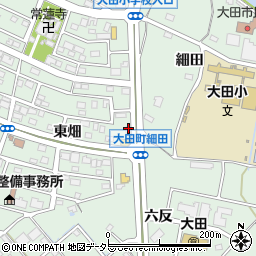愛知県東海市大田町細田80周辺の地図