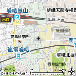 右京消防署嵯峨消防出張所周辺の地図