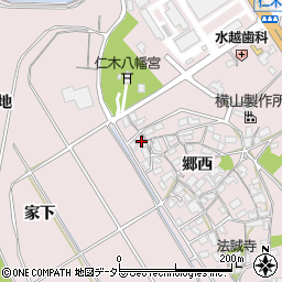 愛知県岡崎市仁木町郷西26周辺の地図