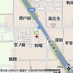 京都府亀岡市吉川町穴川（的場）周辺の地図