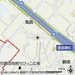 愛知県豊田市花園町馬捨61周辺の地図