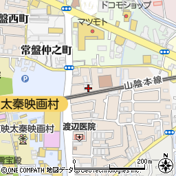 京都府京都市右京区太秦一ノ井町32-29周辺の地図