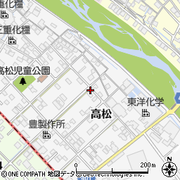 三重県三重郡川越町高松425-2周辺の地図