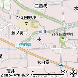 京都府亀岡市稗田野町佐伯大日堂4周辺の地図