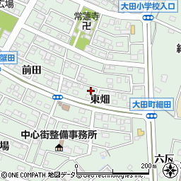 愛知県東海市大田町東畑周辺の地図