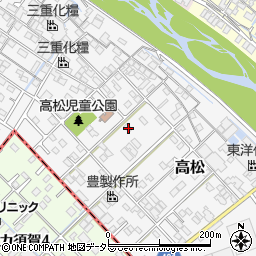 三重県三重郡川越町高松392-1周辺の地図