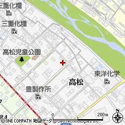 三重県三重郡川越町高松423-2周辺の地図