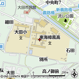 愛知県東海市大田町曽根1周辺の地図