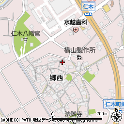 愛知県岡崎市仁木町郷西36周辺の地図