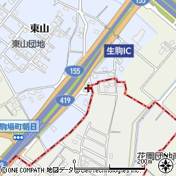 愛知県豊田市生駒町東山771周辺の地図