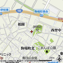 愛知県豊田市駒場町祇園82周辺の地図