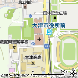 大津市役所　監査委員事務局周辺の地図