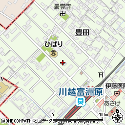 川越富洲原郵便局周辺の地図