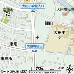 愛知県東海市大田町細田101周辺の地図