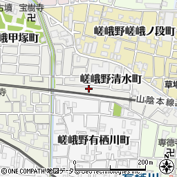 京都府京都市右京区嵯峨野清水町29-3周辺の地図