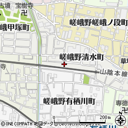 京都府京都市右京区嵯峨野清水町29-16周辺の地図