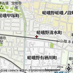 京都府京都市右京区嵯峨野清水町29-5周辺の地図