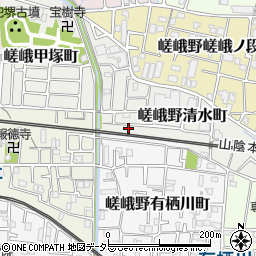 京都府京都市右京区嵯峨野清水町29-8周辺の地図