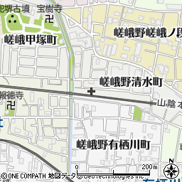 京都府京都市右京区嵯峨野清水町29-19周辺の地図