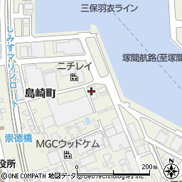 東洋冷蔵株式会社　夜間連絡先警備室周辺の地図