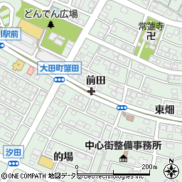愛知県東海市大田町前田周辺の地図