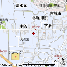 京都府亀岡市余部町周辺の地図