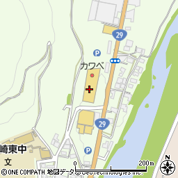 カワベ山崎店周辺の地図